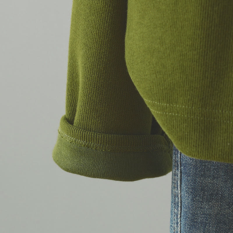 Cardigan à manches longues pour femme, couleur unie, boutons, poche décorative, Buddha Stones - image 12