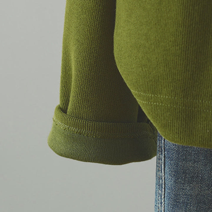 Cardigan à manches longues pour femme, couleur unie, boutons, poche décorative, Buddha Stones - image 12