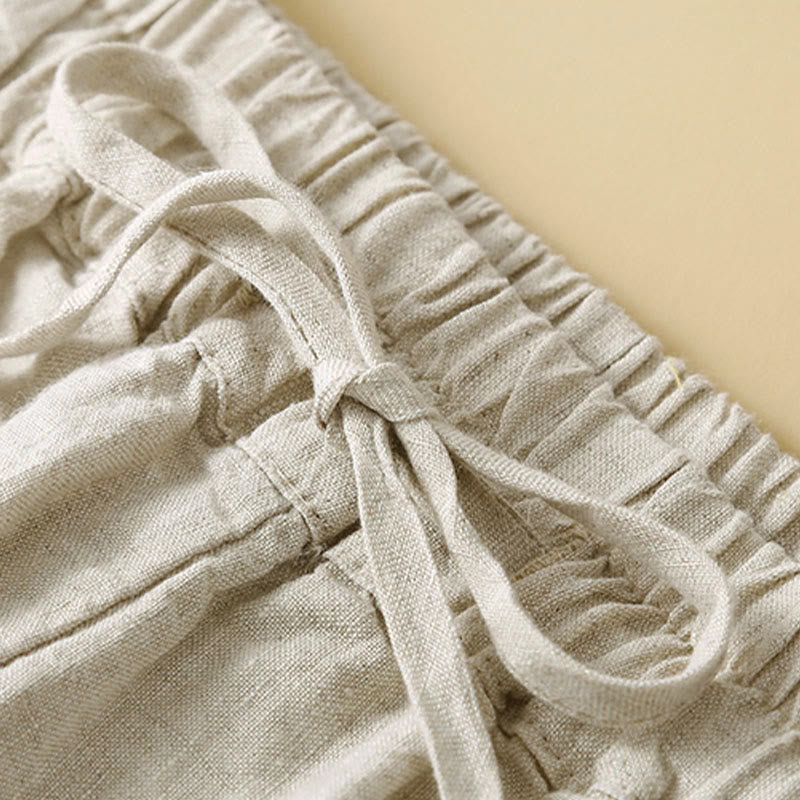 Pantalon Capri en coton uni à poches pour femme, motif Buddha Stones Commute - image 14