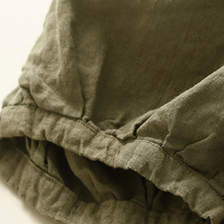 Pantalon Capri en coton uni à poches pour femme, motif Buddha Stones Commute - image 2