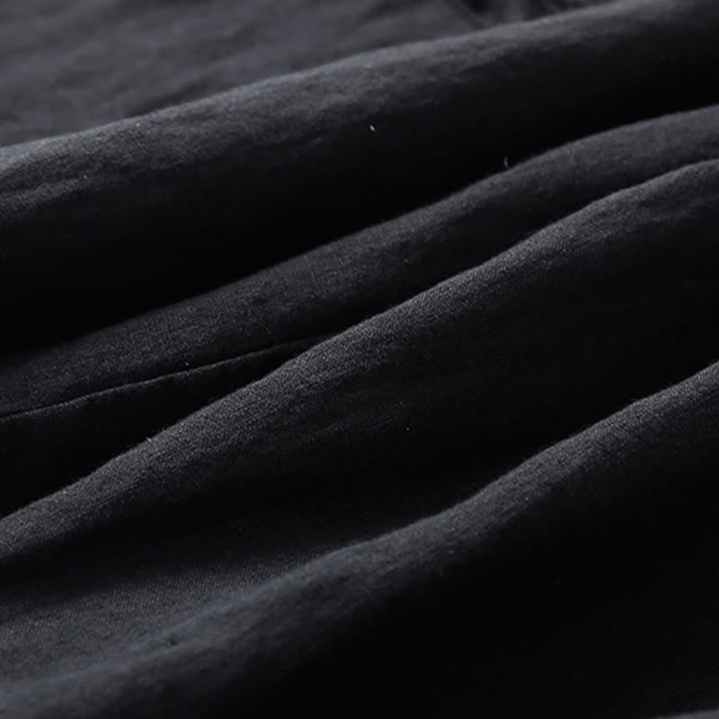 Pantalon Capri en coton uni à poches pour femme, motif Buddha Stones Commute - image 9