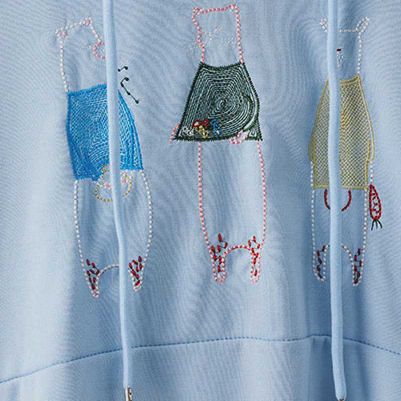 Sweat à capuche à manches longues pour femme avec broderie d' Buddha Stones - image 13