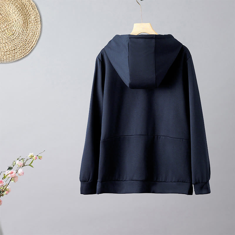 Sweat à capuche à manches longues pour femme avec broderie d' Buddha Stones - image 2