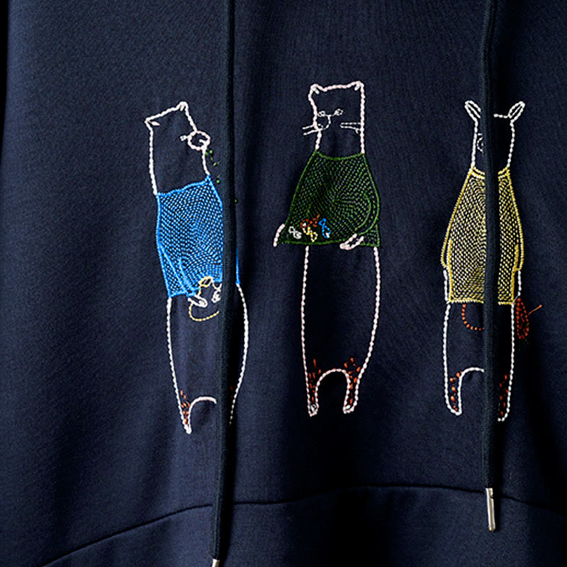 Sweat à capuche à manches longues pour femme avec broderie d' Buddha Stones - image 6