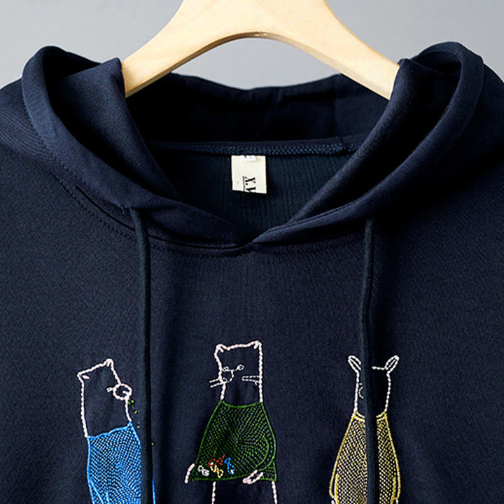 Sweat à capuche à manches longues pour femme avec broderie d' Buddha Stones - image 3