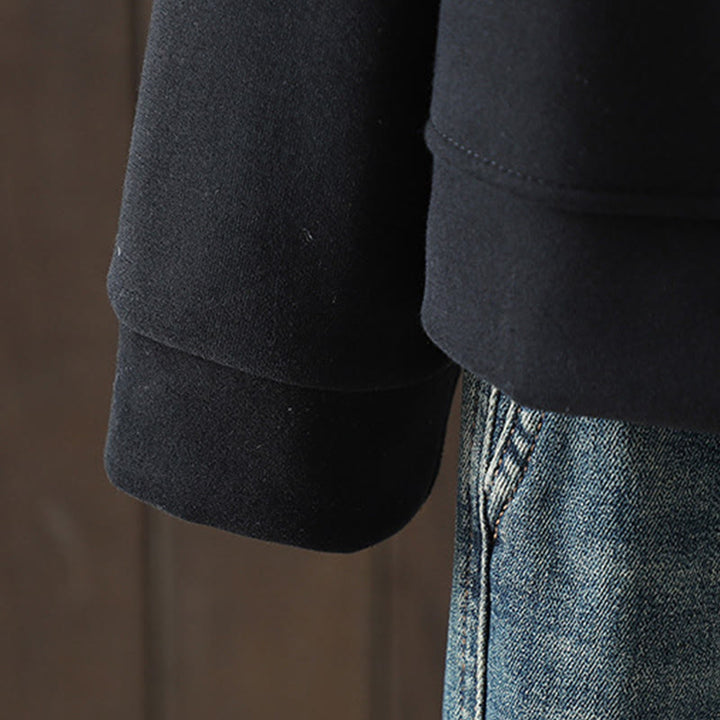 Veste en coton à manches longues pour femme, motif Buddha Stones, col en V simple et boutonnée. - image 5