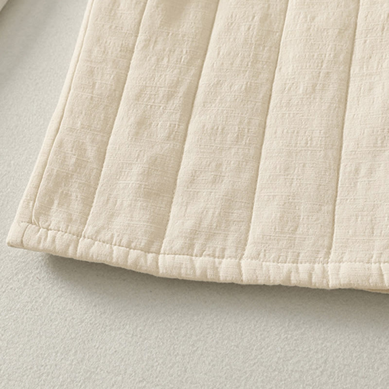 Pantalon épais en coton et polyester uni Buddha Stones pour femme, avec poches - image 7