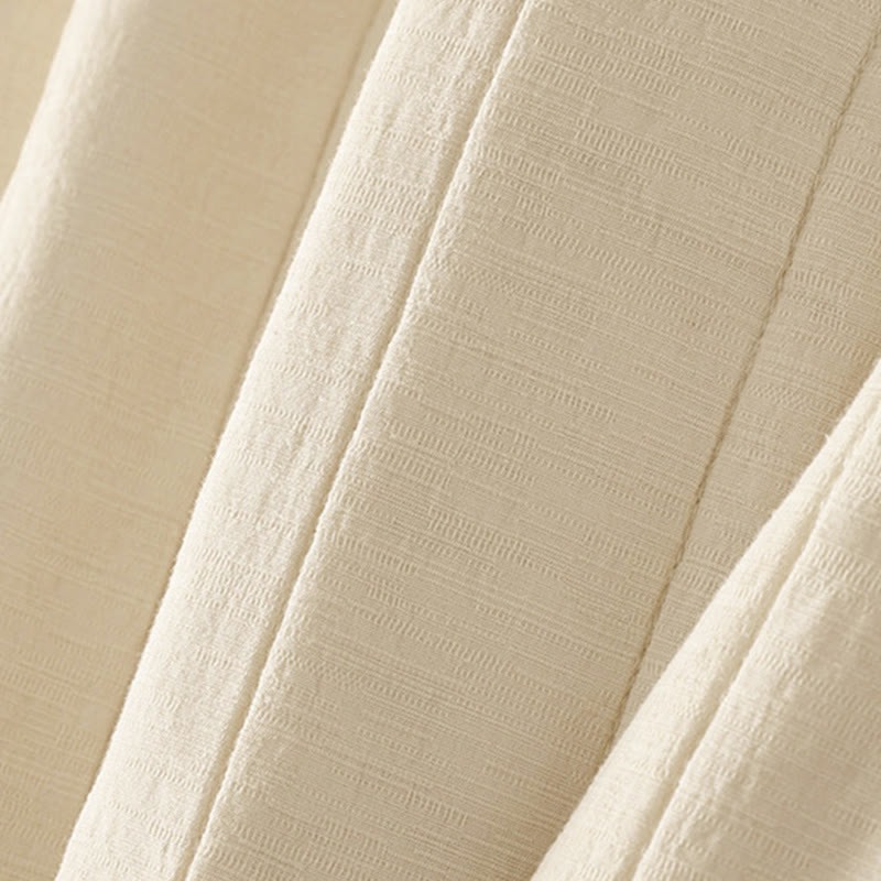 Pantalon épais en coton et polyester uni Buddha Stones pour femme, avec poches - image 5