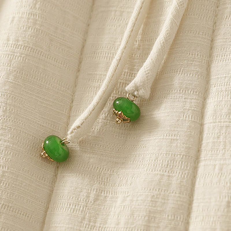 Pantalon épais en coton et polyester uni Buddha Stones pour femme, avec poches - image 2