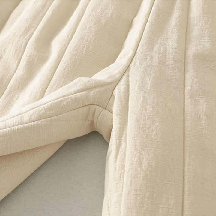 Pantalon épais en coton et polyester uni Buddha Stones pour femme, avec poches - image 6