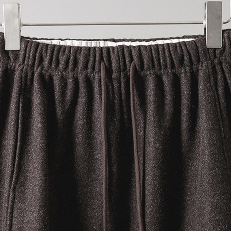 Pantalon épais pour femme en coton uni à lacets, orné de Buddha Stones et doté de poches - image 16