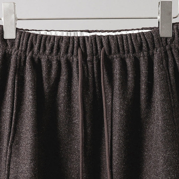 Pantalon épais pour femme en coton uni à lacets, orné de Buddha Stones et doté de poches - image 16