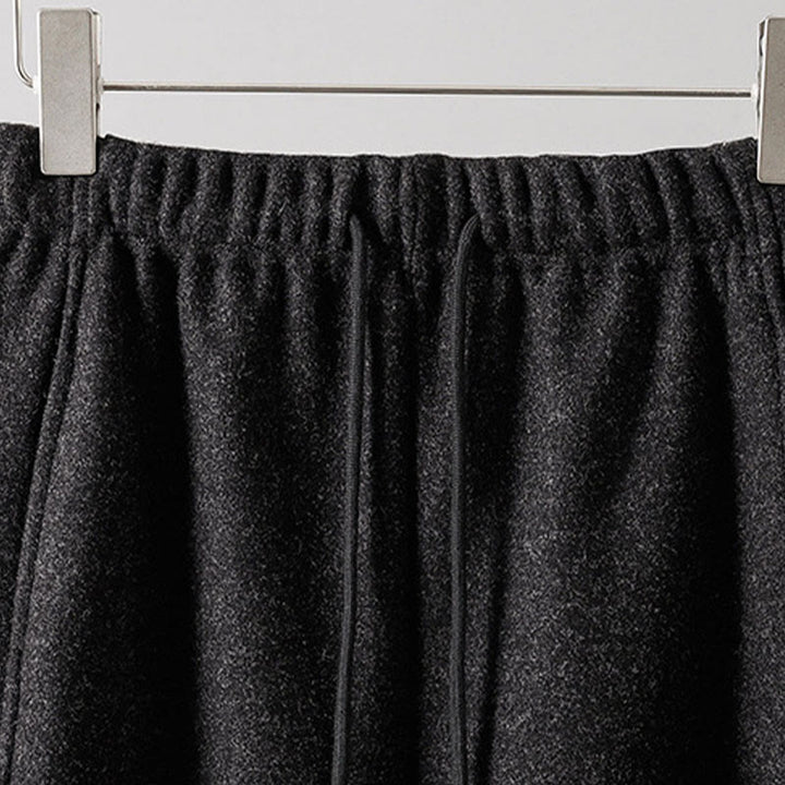 Pantalon épais pour femme en coton uni à lacets, orné de Buddha Stones et doté de poches - image 5