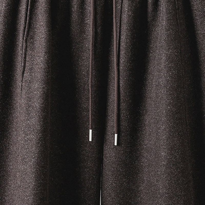 Pantalon épais pour femme en coton uni à lacets, orné de Buddha Stones et doté de poches - image 20