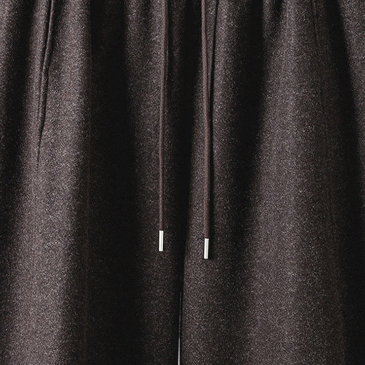 Pantalon épais pour femme en coton uni à lacets, orné de Buddha Stones et doté de poches - image 20