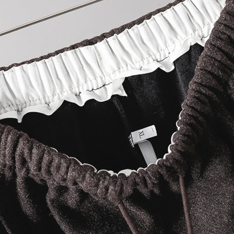 Pantalon épais pour femme en coton uni à lacets, orné de Buddha Stones et doté de poches - image 21