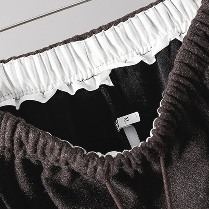 Pantalon épais pour femme en coton uni à lacets, orné de Buddha Stones et doté de poches - image 21