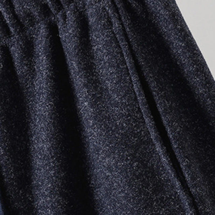 Pantalon épais pour femme en coton uni à lacets, orné de Buddha Stones et doté de poches - image 12