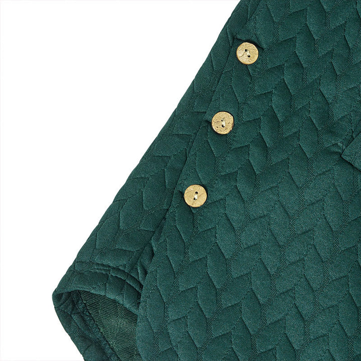 Manteau mi-long à capuche et poches pour femme, orné d'un motif d'épis de blé d'automne et de Buddha Stones. - image 12