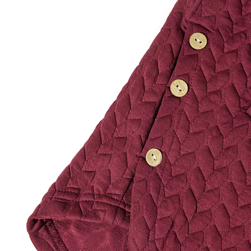 Manteau mi-long à capuche et poches pour femme, orné d'un motif d'épis de blé d'automne et de Buddha Stones. - image 5