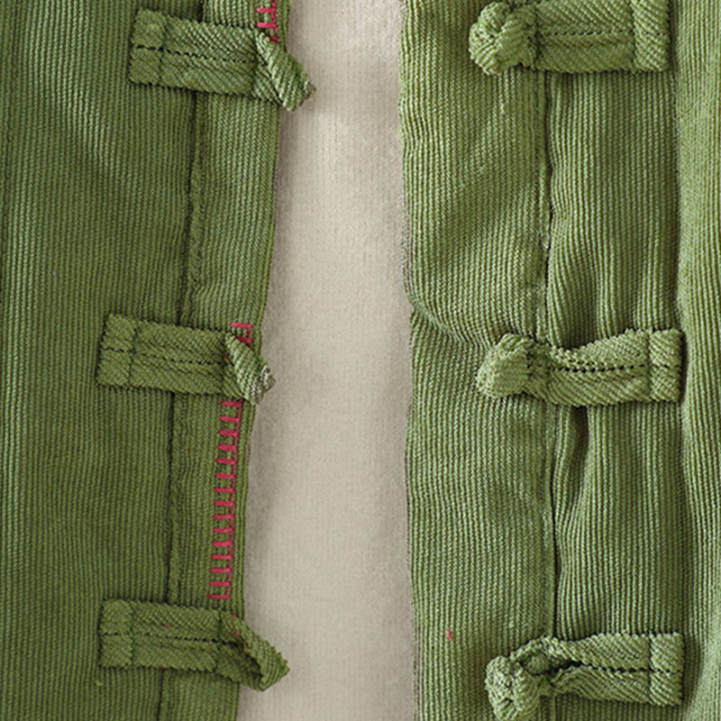 Veste à manches longues en coton pour femme, Buddha Stones, simple et unie, à boutons grenouille - image 14