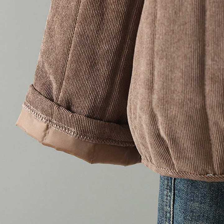 Veste à manches longues en coton pour femme, Buddha Stones, simple et unie, à boutons grenouille - image 7