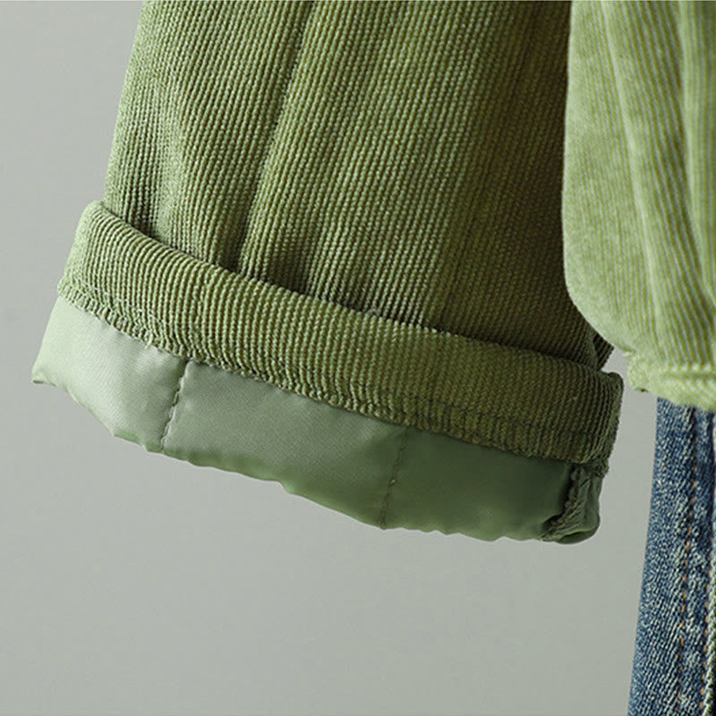 Veste à manches longues en coton pour femme, Buddha Stones, simple et unie, à boutons grenouille - image 13