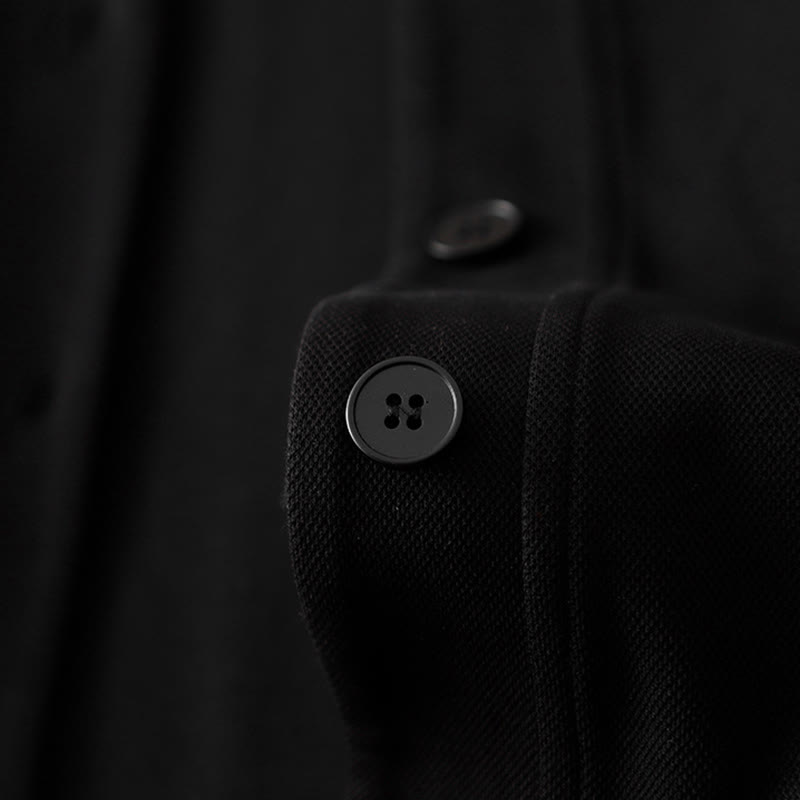 Veste à manches longues en coton pour femme avec boutons simples et Buddha Stones - image 16