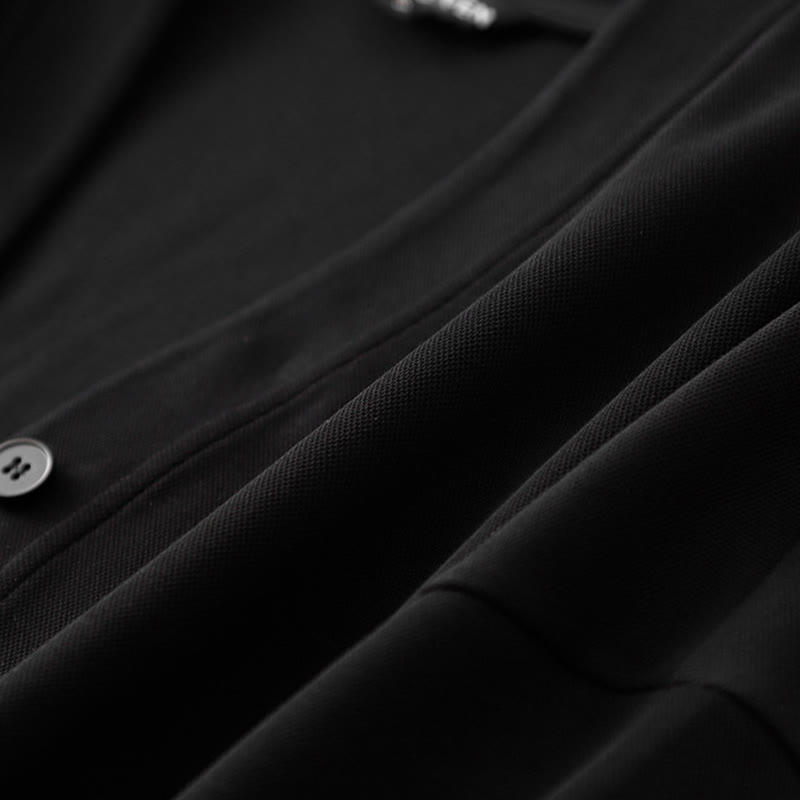 Veste à manches longues en coton pour femme avec boutons simples et Buddha Stones - image 13