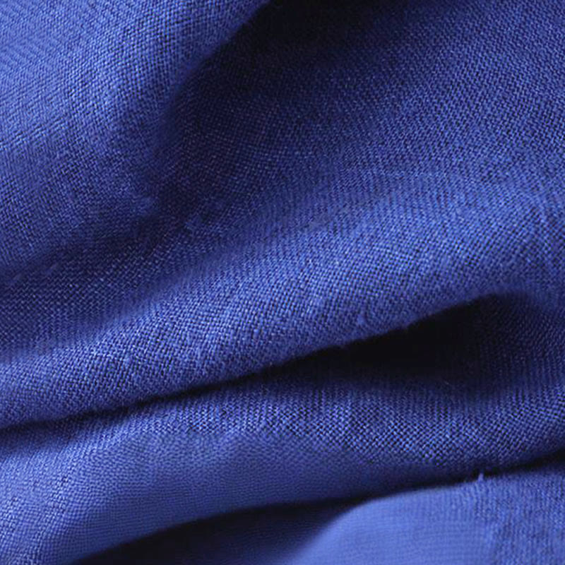 Robe midi en coton uni à manches longues et poches, Buddha Stones - image 10