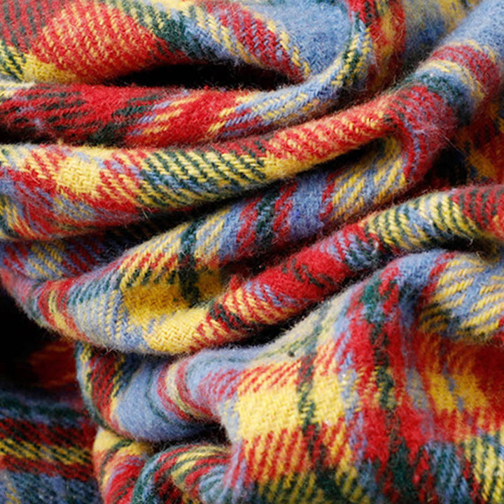 Jupe en coton à carreaux avec poches, collection automne-hiver Buddha Stones pour femme - image 6