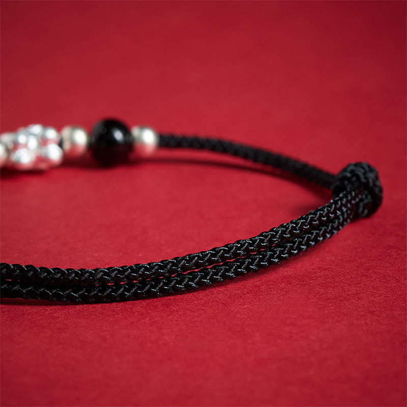 Bracelet en argent sterling 999 et agate rouge Buddha Stones de prospérité et année du Cheval - image 18