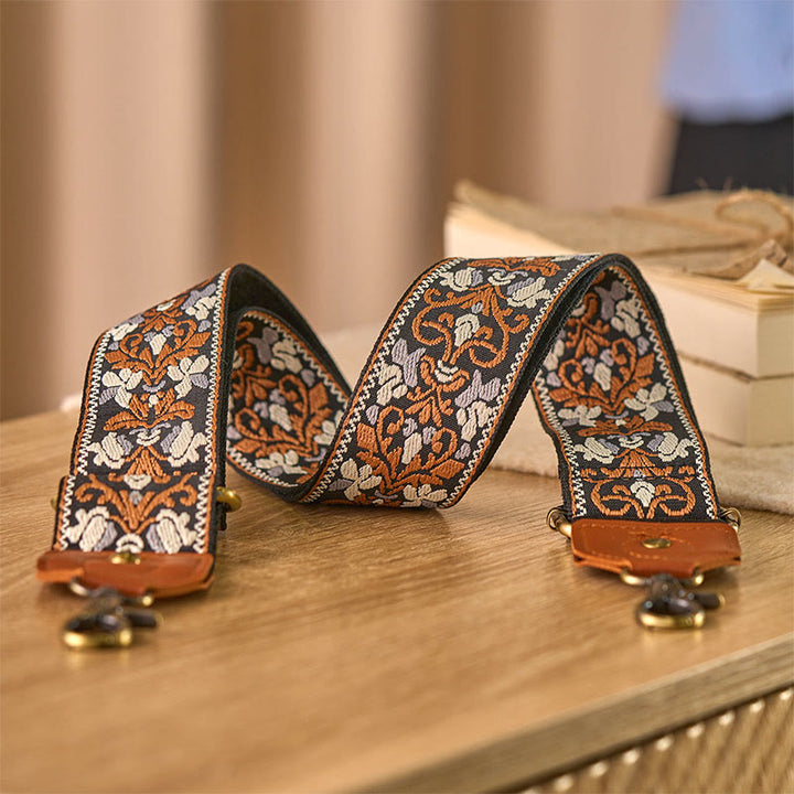 Sacs à main à bandoulière réglables avec broderie géométrique florale et Buddha Stones, bandoulière de rechange - image 2