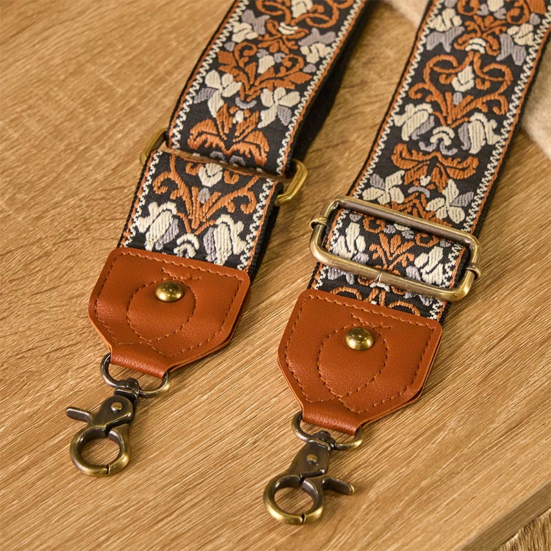 Sacs à main à bandoulière réglables avec broderie géométrique florale et Buddha Stones, bandoulière de rechange - image 3