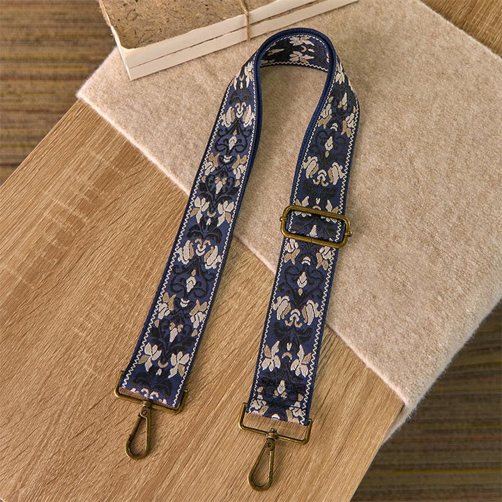 Sacs à main à bandoulière ajustables, style bohème, avec broderies géométriques florales et Buddha Stones . Bandoulière de rechange. - image 6