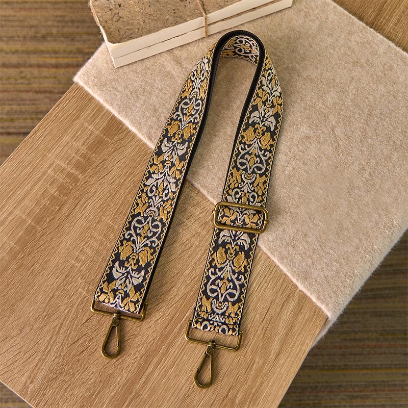 Sacs à main à bandoulière ajustables, style bohème, avec broderies géométriques florales et Buddha Stones . Bandoulière de rechange. - image 14