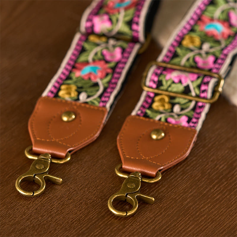 Sacs à main à bandoulière ajustables, style bohème, avec broderie géométrique et motif floral, ornés de Buddha Stones. Bandoulière de rechange incluse. - image 21