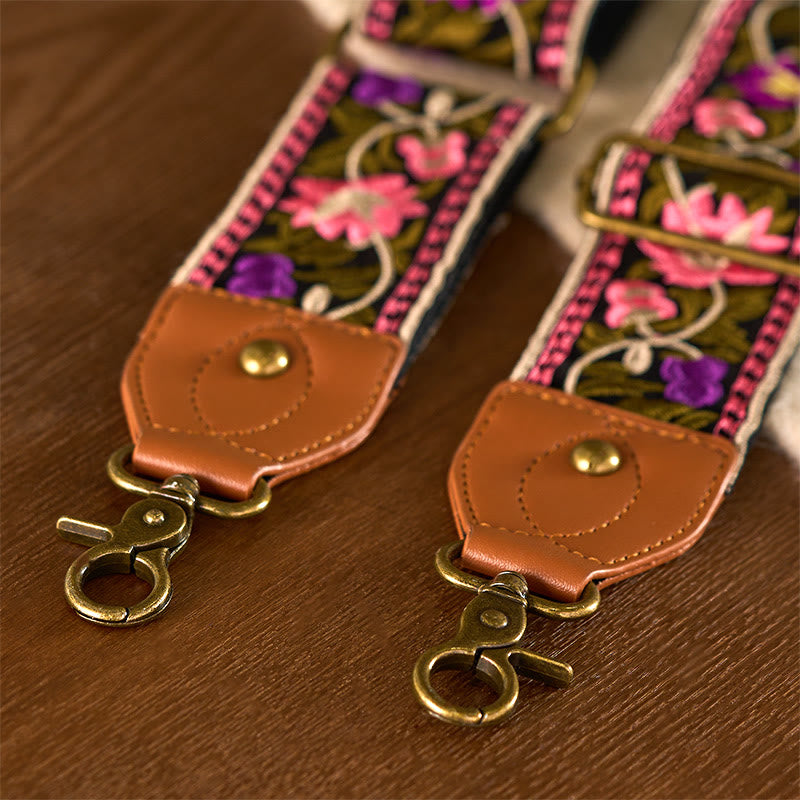 Sacs à main à bandoulière ajustables, style bohème, avec broderie géométrique et motif floral, ornés de Buddha Stones. Bandoulière de rechange incluse. - image 27