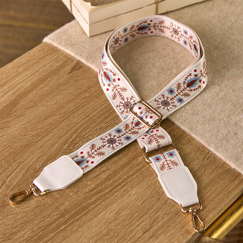 Sacs à main bohèmes à fleurs en Buddha Stones , bandoulière ajustable, bretelles de rechange pour sacs bandoulière - Blanc - 70-135 cm * 3,8 cm - image 5