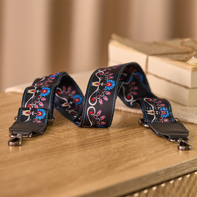 Sacs à main bandoulière réglables en Buddha Stones, style bohème, motif fleur de liseron, avec bandoulière de rechange - image 2