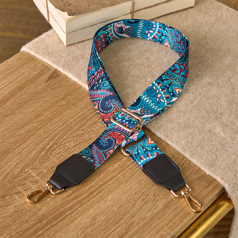 Sacs à main à bandoulière ajustables Buddha Stones, motif bohème et yeux de tournesol, bandoulière de rechange - Noir - 75-145 cm * 3,8 cm - image 0