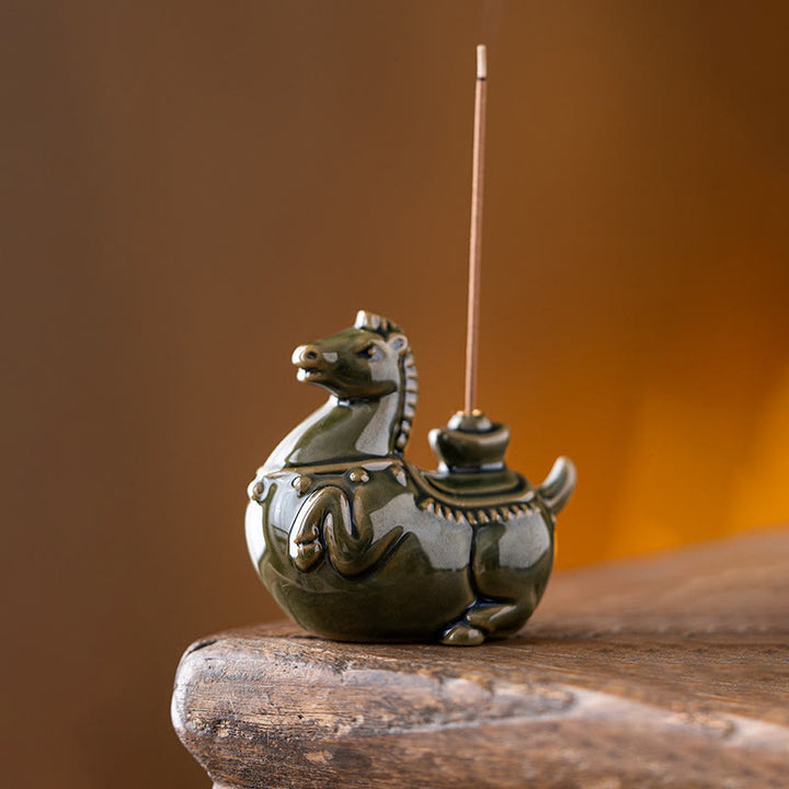 Buddha Stones , lingot porte-bonheur pour l'année du Cheval 2026, brûleur d'encens - image 1