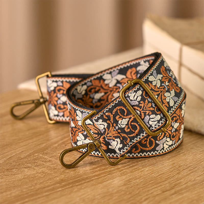 Sacs à main Buddha Stones , motif floral marron, bandoulière réglable, bretelles de rechange pour sac à bandoulière. - image 3