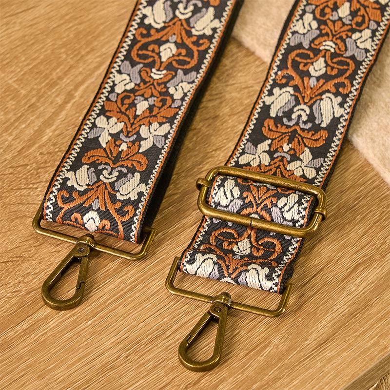 Sacs à main Buddha Stones , motif floral marron, bandoulière réglable, bretelles de rechange pour sac à bandoulière. - image 4