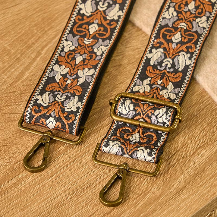 Sacs à main Buddha Stones , motif floral marron, bandoulière réglable, bretelles de rechange pour sac à bandoulière. - image 4