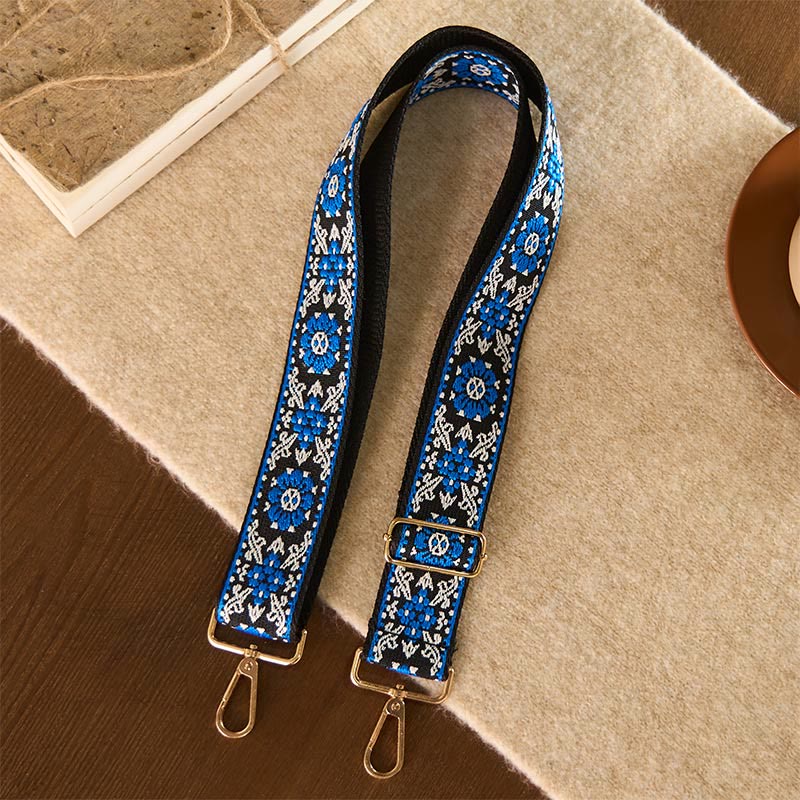 Sacs à main bohèmes ronds à broderies géométriques florales et Buddha Stones, bandoulière ajustable, bretelles de rechange pour sac à main - image 10