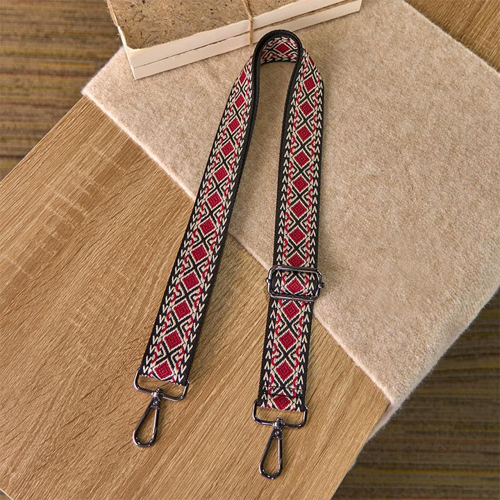 Sacs à main bandoulière géométriques à rayures losanges et diamants, style bohème, avec Buddha Stones et bretelles réglables de rechange. - image 5