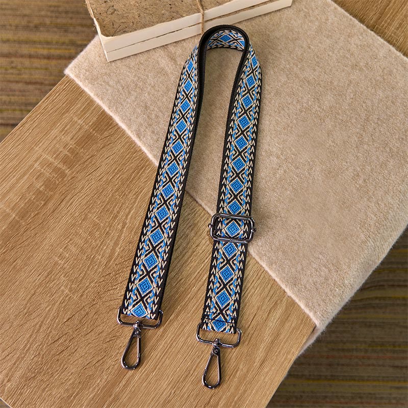 Sacs à main bandoulière géométriques à rayures losanges et diamants, style bohème, avec Buddha Stones et bretelles réglables de rechange. - image 1