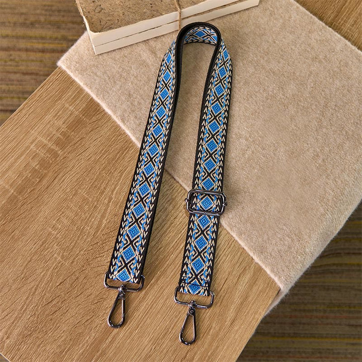 Sacs à main bandoulière géométriques à rayures losanges et diamants, style bohème, avec Buddha Stones et bretelles réglables de rechange. - image 1