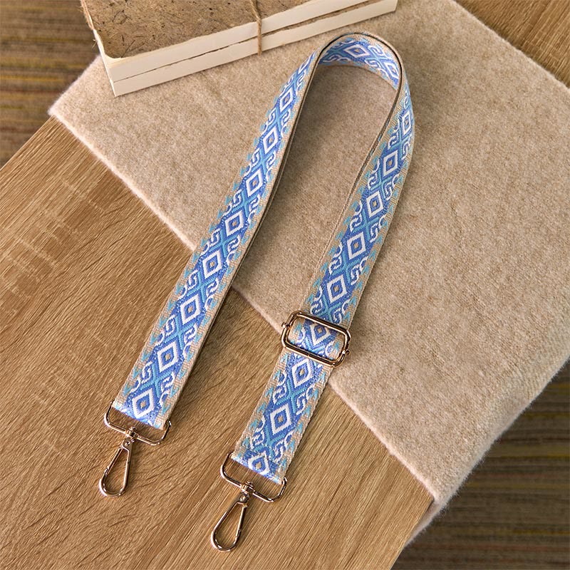 Sacs à main bandoulière réglables à motif losanges, rayures quadrilatérales et géométriques jacquard, Buddha Stones, avec bandoulière de rechange. - image 1